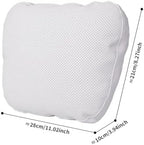 Quintor Genuine Nappa Leather Neck Pillow for Tesla Model Y/3/X/S, Car Seat Headrest Cushion 2-Pack, True Height & Thickness Adjustable, with Luxury Gift Box (White) - Image 3