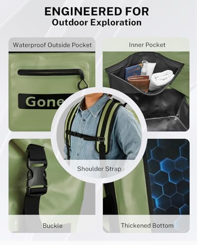 Gonex Waterproof Duffel Bag, 90L Heavy Duty Dry Bag, Reinforced Bottom - Image 4