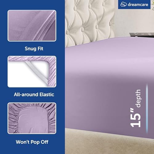 DREAMCARE Queen Sheets - 6 pcs Breathable Cooling Sheets Queen - up to 15" - Image 6