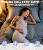 Adjustable Pregnancy Wedge Pillow for Belly & Back Support, Compact Design - Image 2