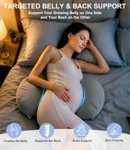 Adjustable Pregnancy Wedge Pillow for Belly & Back Support, Compact Design - Image 2