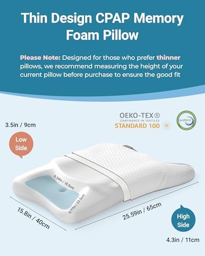 Elviros HSA/FSA CPAP Pillow for Side Sleeper Adjustable Sleep Apnea Pillow - Image 4