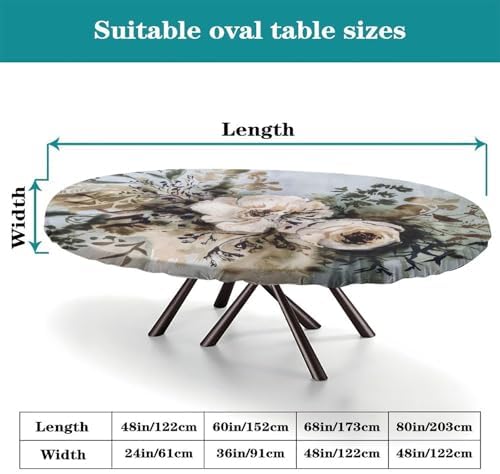 Table Padding Under Tablecloth, Plaid Pattern Printed on Washable Tablecloth, for Home & Daily Use Nightstands, Fits for 52" x 70" Oval Tables - Image 4