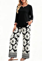 WIHOLL Two Piece Sets for Women Lounge 3/4 Length Sleeve Womens Tops Graphic Pants with Pockets Summer Outfits 2026 - Image 4