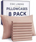 Standard Pillow Cases - 8 Pack Soft Pillowcase Covers - 20" x 26" (Mauve) by CGKUnlimited