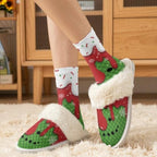 Fuzzy Slippers for Women Washable Cotton Slippers with Crew Socks - Image 3