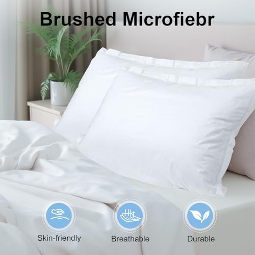 100PCS Disposable Pillow Cases, Bulk Pillow Covers Sleeves for Medical Hospital Spa Hotel Travel, Standard Size 33" x 21", White - Image 3