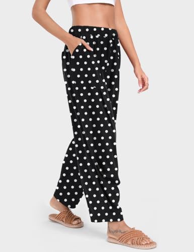 TARSE Womens Linen Barrel Pants Casual Summer Travel Lounge Trousers - Image 4