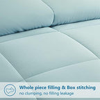 EASELAND King Size Down Alternative Comforter, Aqua, 90x102 Inches - Image 3