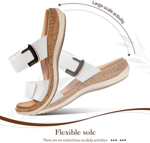 Littleplum Women Slides Sandals Arch Support Open Toe Slip on Sandals Soft Cushion Slippers Comfy Casual Summer Shoes for Walking Beach Travel - Image 6