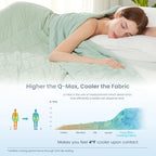 Cozy Bliss Cooling Throw Blanket for Hot Sleepers 50"x70", Q-Max 0.45 Cooling Comfort, Cold Blankets for Night Sweats Sleeping, Ultra-Cool Lightweight Breathable Summer Blanket for Couch Bed, Green - Image 3