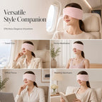 3D Blackout Sleep Mask with Ear Covers for Travel and Naps (Yellow) - Image 6