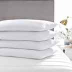 Acteb Medium Support Bed Pillows Queen Size Set of 4 Pack for Sleeping 20"x30", Hypoallergenic Skin Friendly Down Alternative Filling for Side Stomach Back Sleeper Machine Washable - Image 4