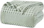 PHF Lightweight 100% Cotton Waffle Blanket for Bed, Queen, Mint Green by PHF