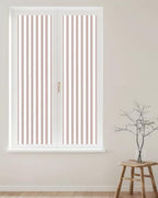 Window Privacy Film Frosted, Red Striped Reusable Static Cling Window Tints, Modern Stripes Farmhouse Simples Rustic Heat Control Windows Films for Offices, Balcony, 29.5 x 118 Inches - Image 2