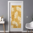 Window Privacy Film Frosted, Fall Orange Botanical Non-Adhesive Static Cling Window Tint, Summer Palm Leaves Foliage Tropical Insulated Windows Frosted Films for Living Room, 35.4 x 78.7 Inches - Image 3