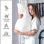 Suatien Mulberry Silk Pillow Cases 2 Pack Queen Size, White - Image 3