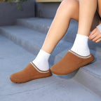 UBFEN Womens 100% Genuine Suede Mules Arch Support Indoor Outdoor Slippers - Image 3