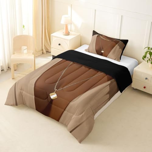 Erosebridal Black Woman Toddler Comforter Set African American Bedding Set for Teens Adult Afro Black Female Quilt Comforter Pretty Woman Magical Bed Set Room Decor (1 Comforter, 1 Pillowcase) - Image 3