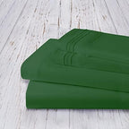 Mocassi King Sheet Set - Luxury Hotel 1800 Premier Bedding Sheets & Pillowcases - Ultra Soft Breathable & Cooling Bed Sheets - Deep Pocket - Wrinkle Resistant - 4 Piece Set - King, Hunter Green - Image 4