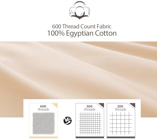 100% Egyptian Cotton Pillow Protectors Set of 4 King Size - Image 2