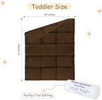 ZPECC Toddler Down Alternative Comforter, 39" x 47", Brown - Image 2