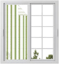 Window Privacy Film Frosted, Sage Green Striped Static Cling Door Window Covering, Farmhouse Vertical Stripes Geometric UV Blocking Windows Film for Office, Hotel, Bedroom, 29.5 x 78.7 Inches by Unknown