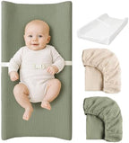Konssy Baby Changing Pad Set with Waterproof Lining & 2 Pack Muslin Covers by Konssy