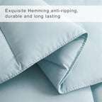 COHOME Premium Full Size Comforter, All-Season Quilted Down Alternative Duvet Insert, Luxury Hotel GentleSoft Comforter with Anti-Clump Tech & 8 Tabs - Reversible - Aqua 82x86 inches - Image 4