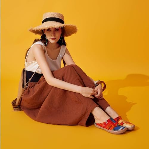 UIN Slipper Woman Travel Art Painted Shoes Wide Toe Casual Home Slip On Mules Malaga - Image 3