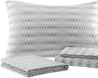 Madison Park Essentials Twin Comforter Set, Geometric Bed in a Bag Grey 7PC - Image 5