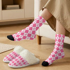 Fuzzy Slippers for Women Washable Cotton Slippers with Crew Socks - Image 3