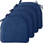 TushGuard Chair Cushions, 4 Pack Memory Foam Chair Pads, Navy Blue by TushGuardSeatCushonsPillows