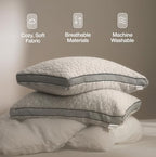 Coop Home Goods Eden Cool Pillow Cover, Queen Pillowcase for Memory Foam Pillows, Breathable Ultra Soft Fabric Covers with 2-inch Gusset - Image 2