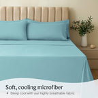 Twin Size Sheets Set, Cooling & Soft Deep Pocket Bed Sheets, 3PC - Image 3