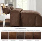 Exclusivo Mezcla 3-Piece Soft Quilts Queen Size Bedding Set, Brown - Image 3