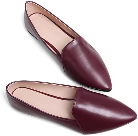 SAILING LU Women's Pointy Toe Ballets Flats PU Leather - Image 2
