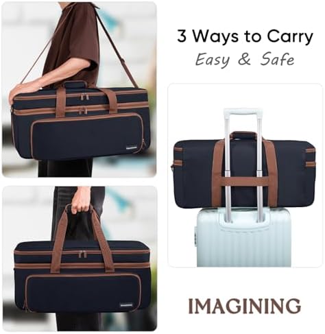 Double Layer Carrying Case with Cutting Mat Pocket & Accessories Storage - Image 7