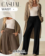 3 Pack Women's Comfy Lounge Pants Wide Leg Yoga Pants - Image 4