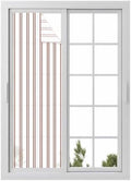 Window Privacy Film Frosted, Red Striped Reusable Static Cling Window Tints, Modern Stripes Farmhouse Simples Rustic Heat Control Windows Films for Offices, Balcony, 29.5 x 118 Inches by Unknown