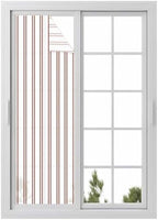 Window Privacy Film Frosted, Red Striped Reusable Static Cling Window Tints, Modern Stripes Farmhouse Simples Rustic Heat Control Windows Films for Offices, Balcony, 29.5 x 118 Inches by Unknown