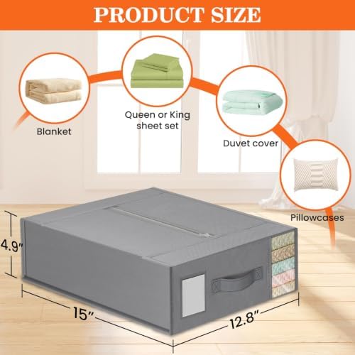 WOWBOX Bed Sheet Organizers and Storage,Closet Organizer Under Bed Storage - Image 5
