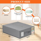 WOWBOX Sheet Organizers and Storage,Closet Bed Sheet Organizer Under Bed Storage and Organization with Label Cards & Clear Window for Bedding Sheets,Duvet Covers,Blankets (8 Pack，Gray) - Image 5
