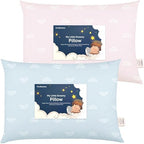 2pk Toddler Pillows 2 Year Old to 5,13x18 Kids Pillow (Pastel Rainbow) by KeaBabies