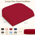TranquilRelax 2XL Memory Foam Seat Cushion for Office Chair, 3.7-Inch, Red - Image 2