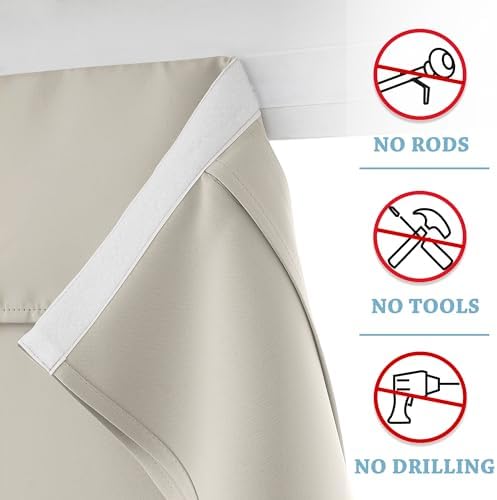RYB HOME 2 Panels French Door Window Curtains for Front Glass Door - Image 3
