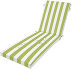 Waterproof Sun Lounger Cushions - Thick, Foldable, Tied Design with Removable Zipper Cover for Outdoor Patio, Garden, and Poolside Comfort by Unknown