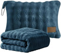BEDELITE Travel Blanket with Bag, Bubble Blanket for Airplane 65"x40", Navy by BEDELITE