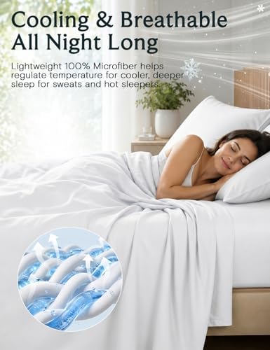 LuxClub Queen Sheet Set, Bed Sheets Queen Size 4PC, Deep Pocket Cooling Bed Sheets, Soft Hotel Luxury Bedding for Mattress Wrinkle Free, Silky Fitted Sheet & Pillowcase Sets, White (Pack of 2) - Image 7
