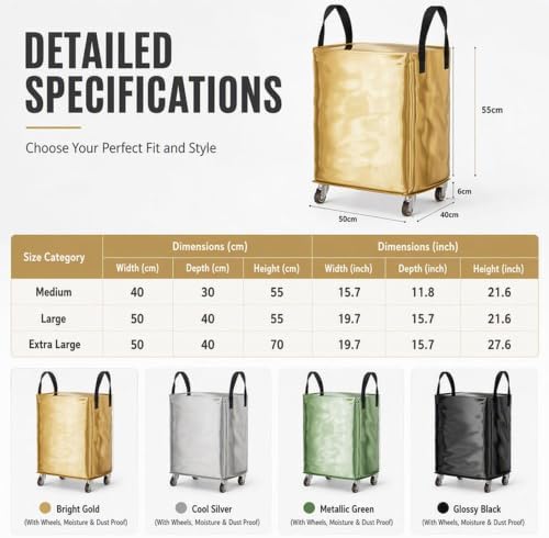 Large Waterproof Moving Bag with Wheels, Heavy Duty Moving Bags (Black,X-Large) - Image 7